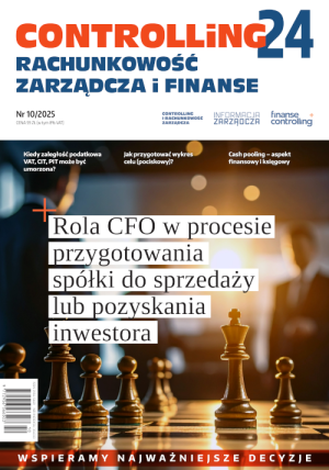 Controlling i Rachunkowość Zarządcza nr 10/2025 - Rola CFO w procesie przygotowania spółki do sprzedaży lub pozyskania inwestora Controlling i Rachunkowość Zarządcza nr 10/2025 - Rola CFO w procesie przygotowania spółki do sprzedaży lub pozyskania inwestora